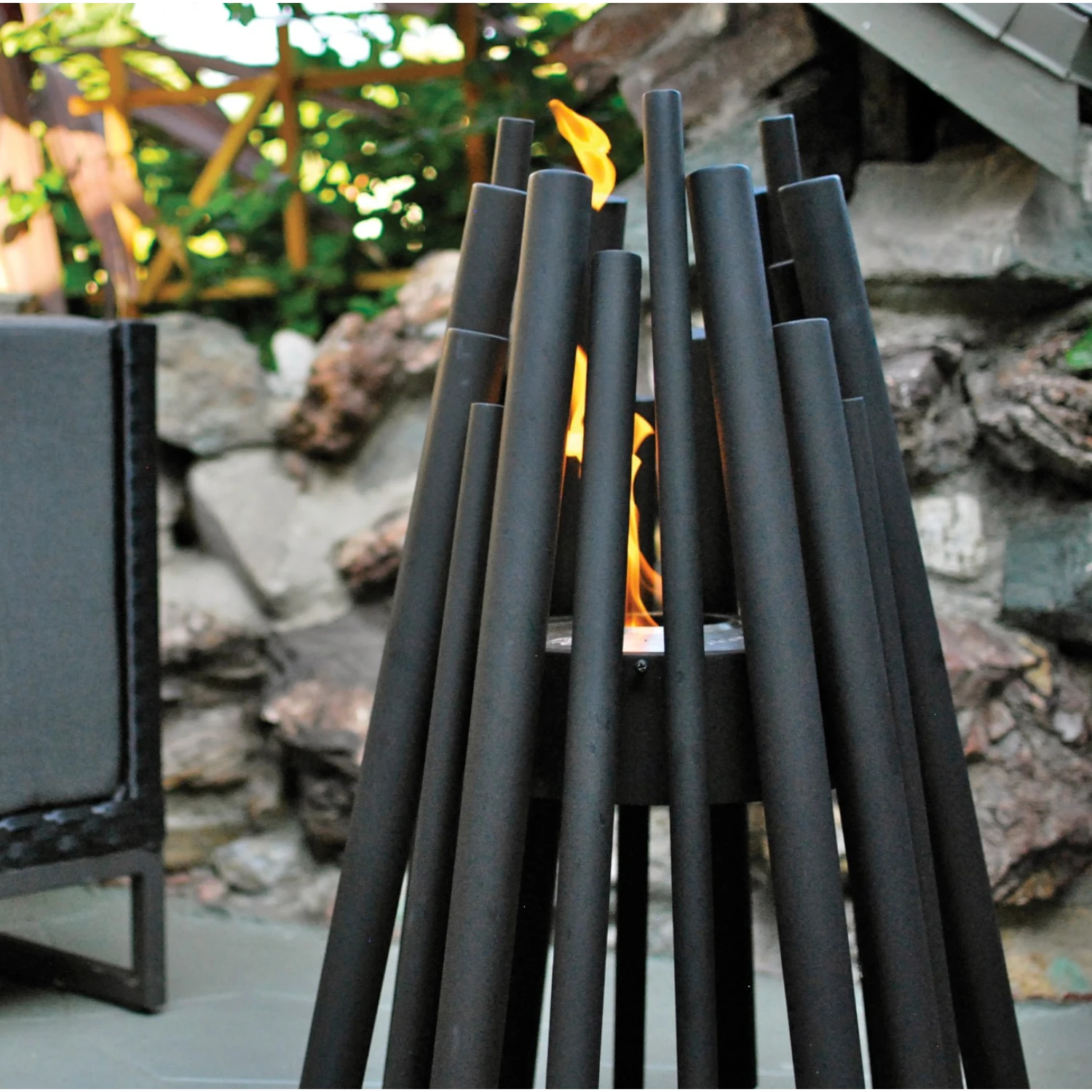 Stix Outdoor - Lareira de Bioetanol Preta para Exterior