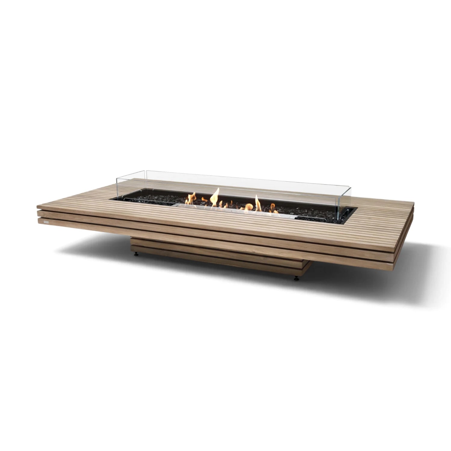 Gin 90 Low - Teak Bioethanol Fire Pit