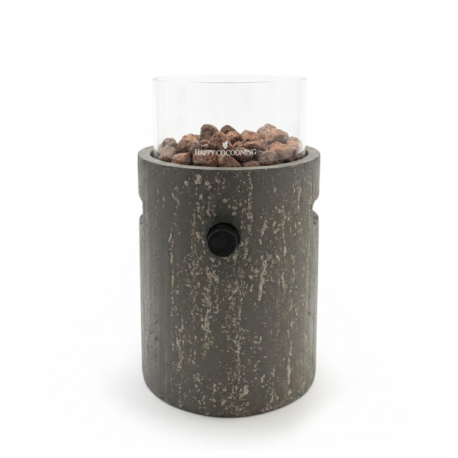 Lumi Stone Dark Travertine – Lareira a Gás de Mesa