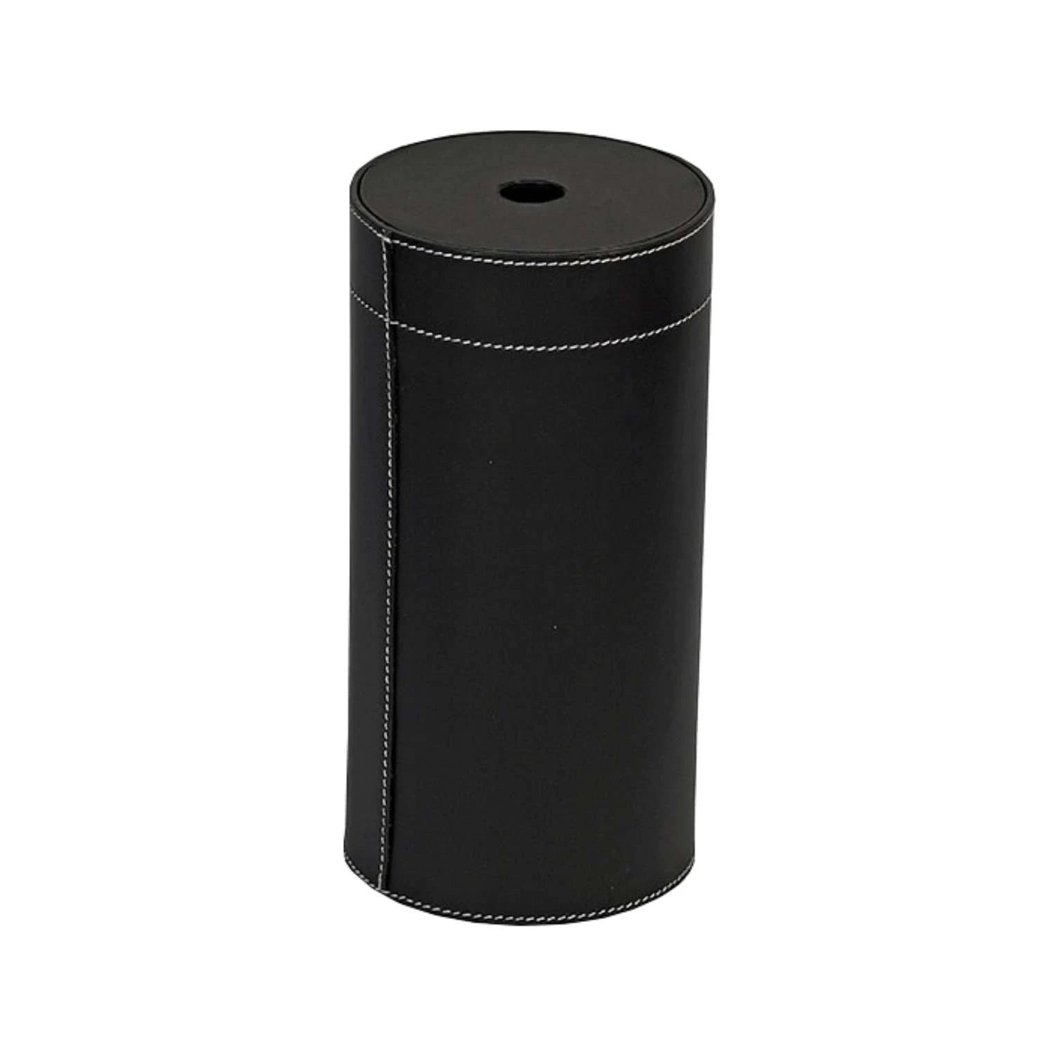 Leather cylinder for fire starter storage
