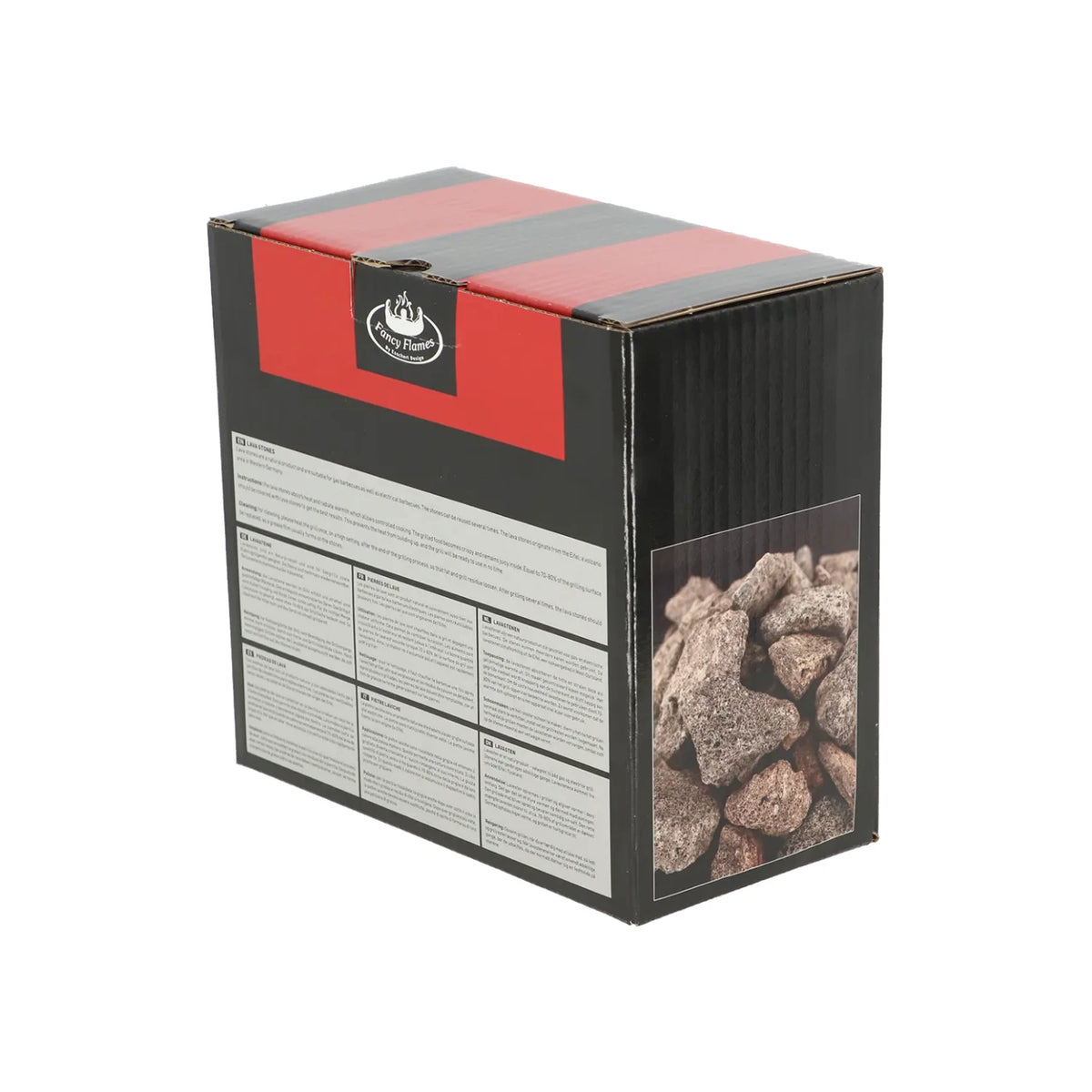 Pedras de lava 3 kg - Para lareiras a gás de exterior e churrasqueiras
