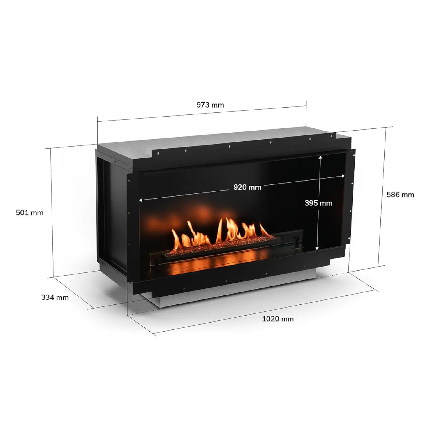 Neo 750 Fireplace - Lareira de Embutir a Bioetanol Automática