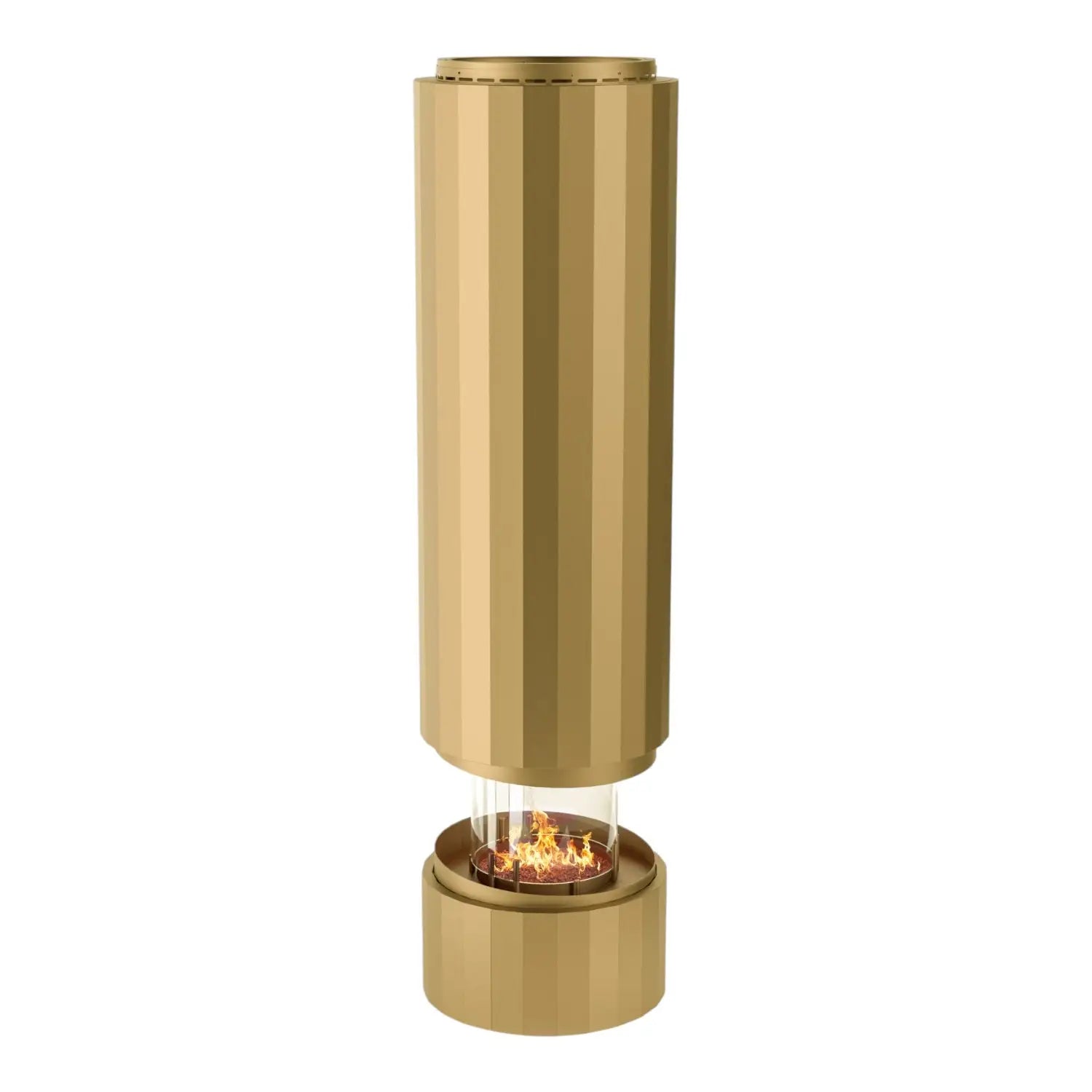 Pillar - Lareira Suspensa a Bioetanol - Dourado Metálico