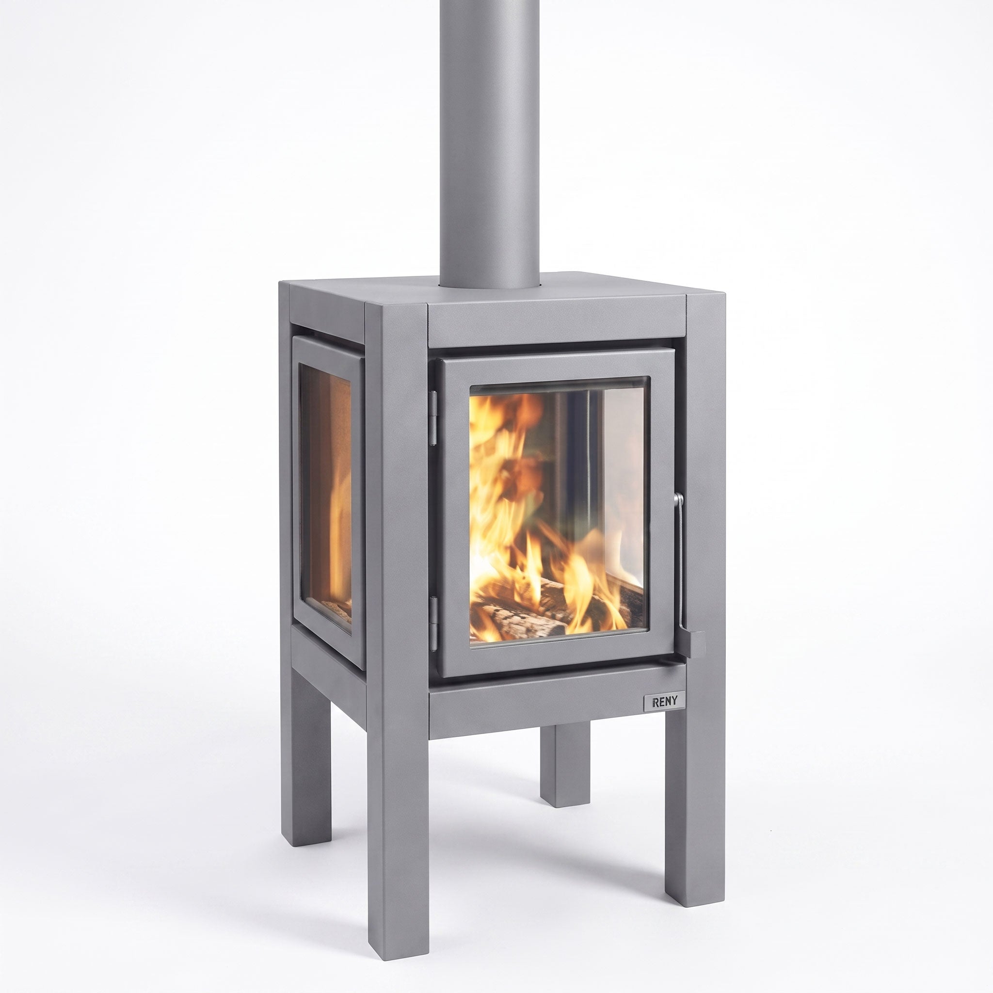 Quaruba XL Outdoor Fireplace - Matte Steel