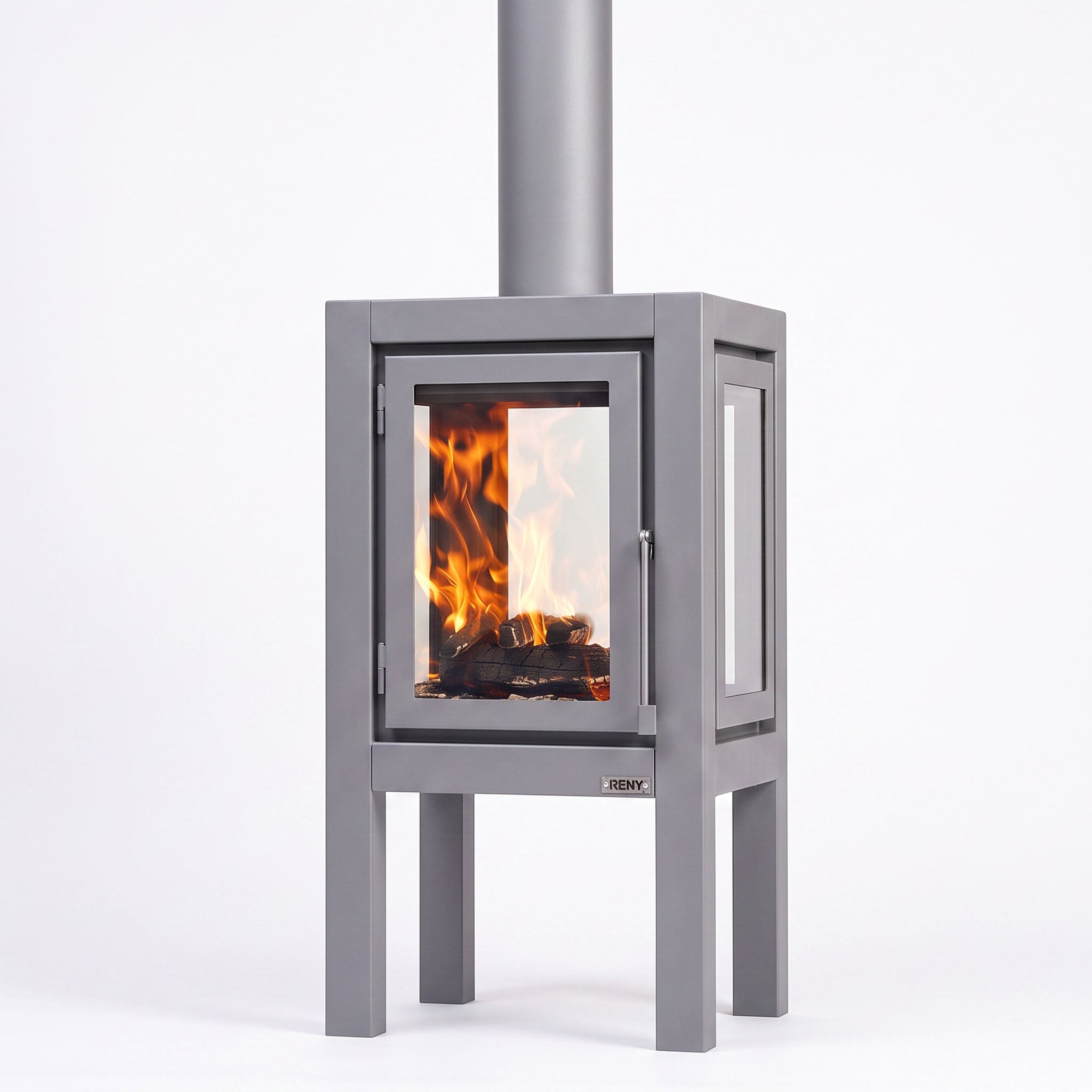 Quaruba XXL Outdoor Fireplace - Matte Steel