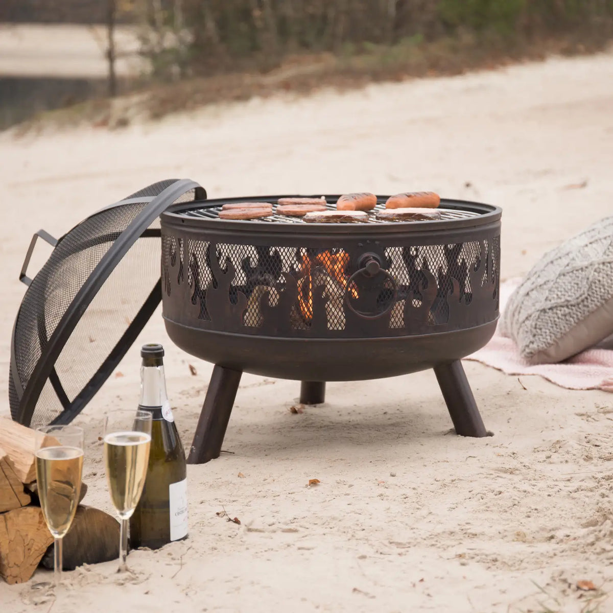 Blazer Firepit com Grelhador