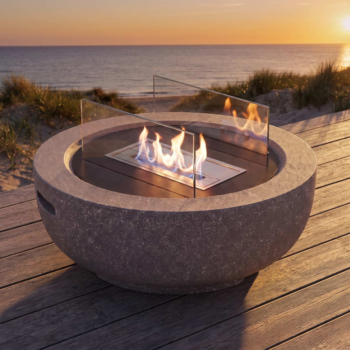 AROS - Granito Cinzento - Lareira de Bioetanol para Exterior