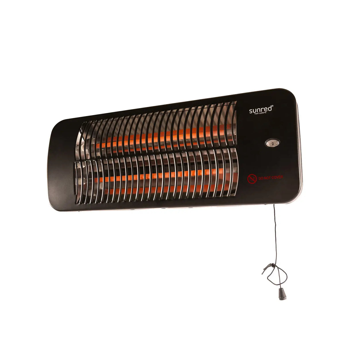 Aquecedor de Pátio Elétrico Lugo 2000 Watt - Montagem na Parede