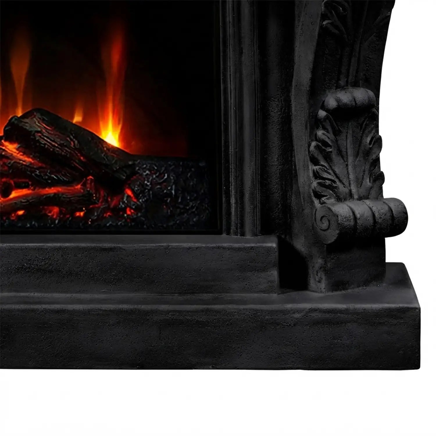 Ymir - Water Vapour Fireplace in Black Polystone