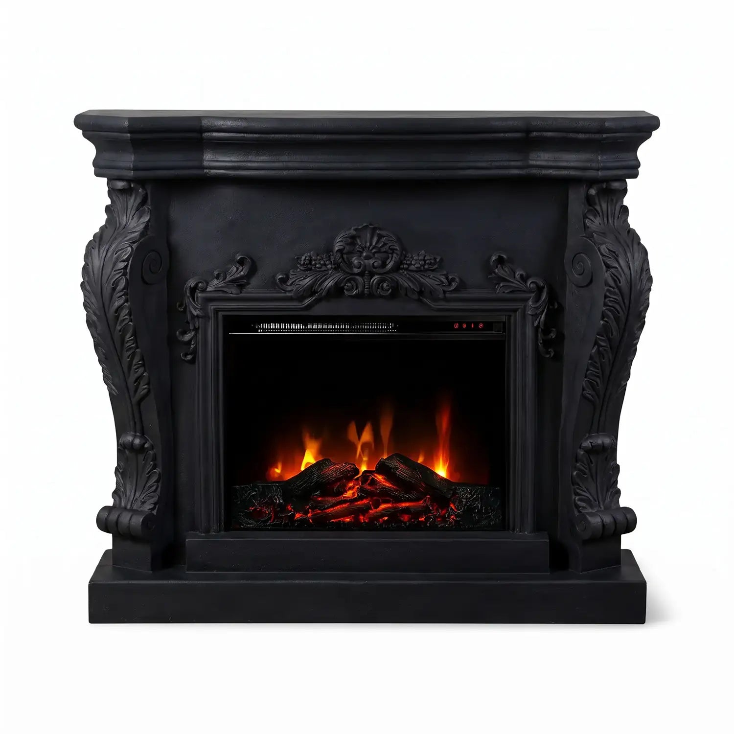Ymir - Water Vapour Fireplace in Black Polystone