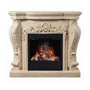 Ymir - Water Vapour Fireplace in Polystone - White
