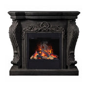 Ymir - Water Vapour Fireplace in Polystone - Black