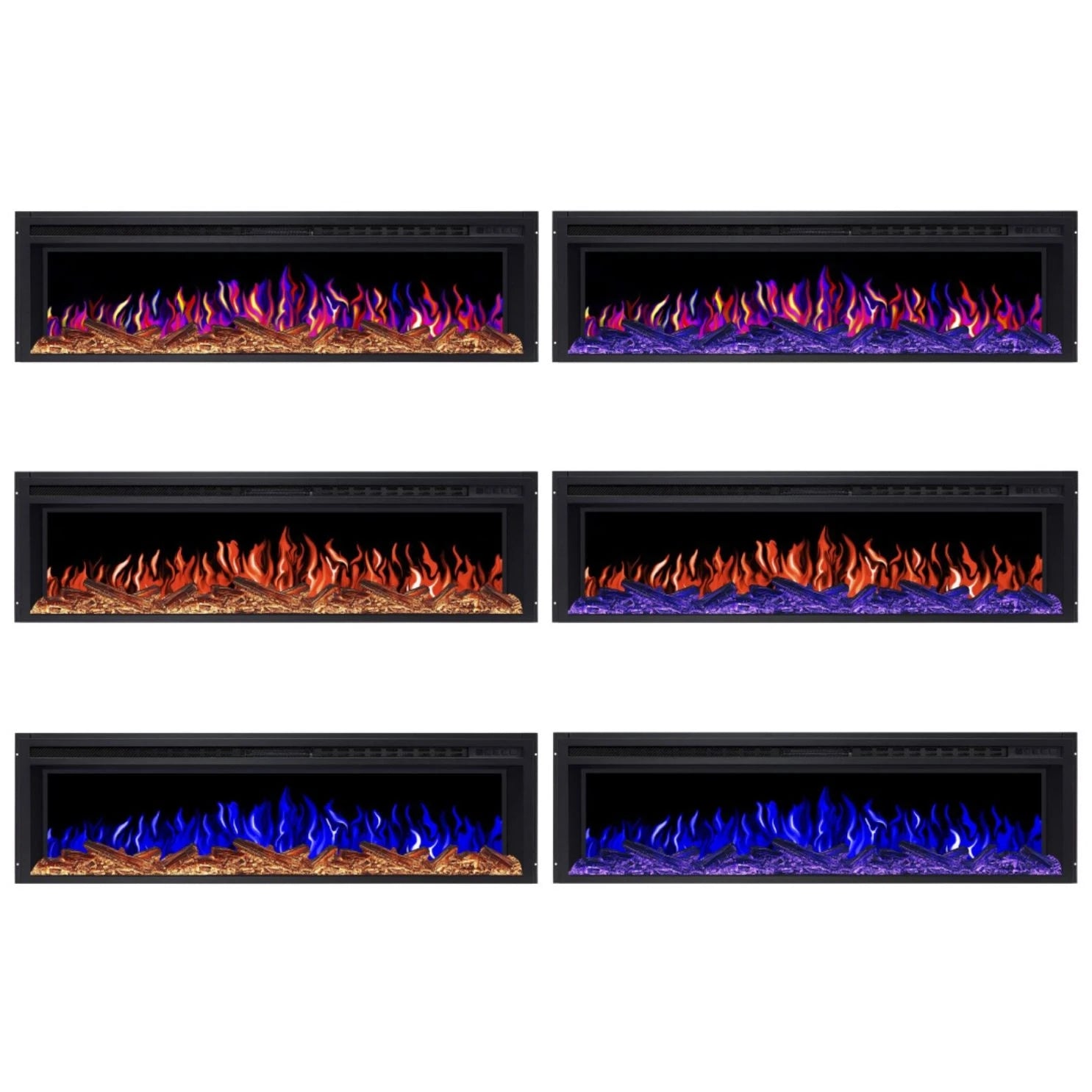 AF58 Electric Fireplace Insert - Multicolour