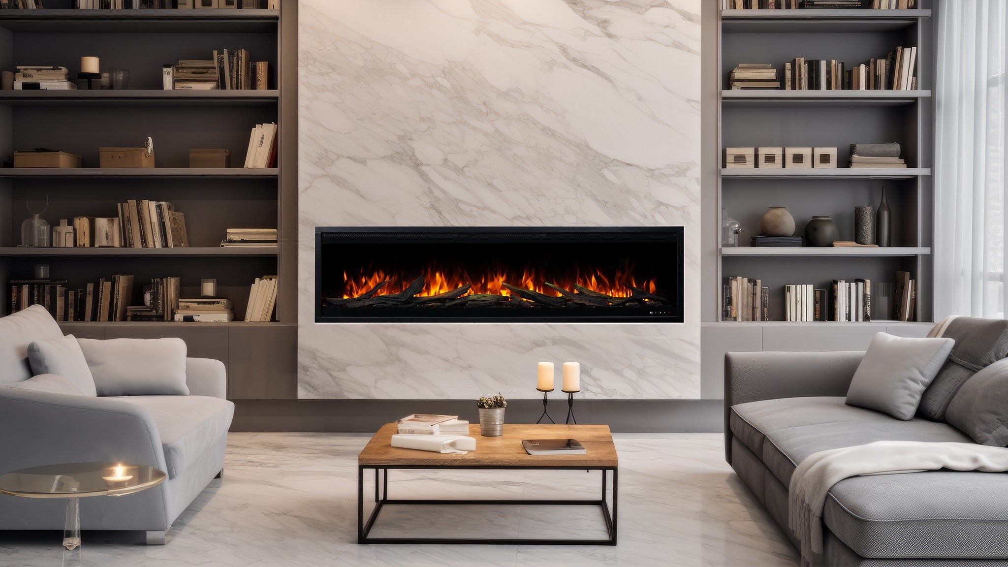 Aflamo Royal 3D 120 cm Lareira Elétrica