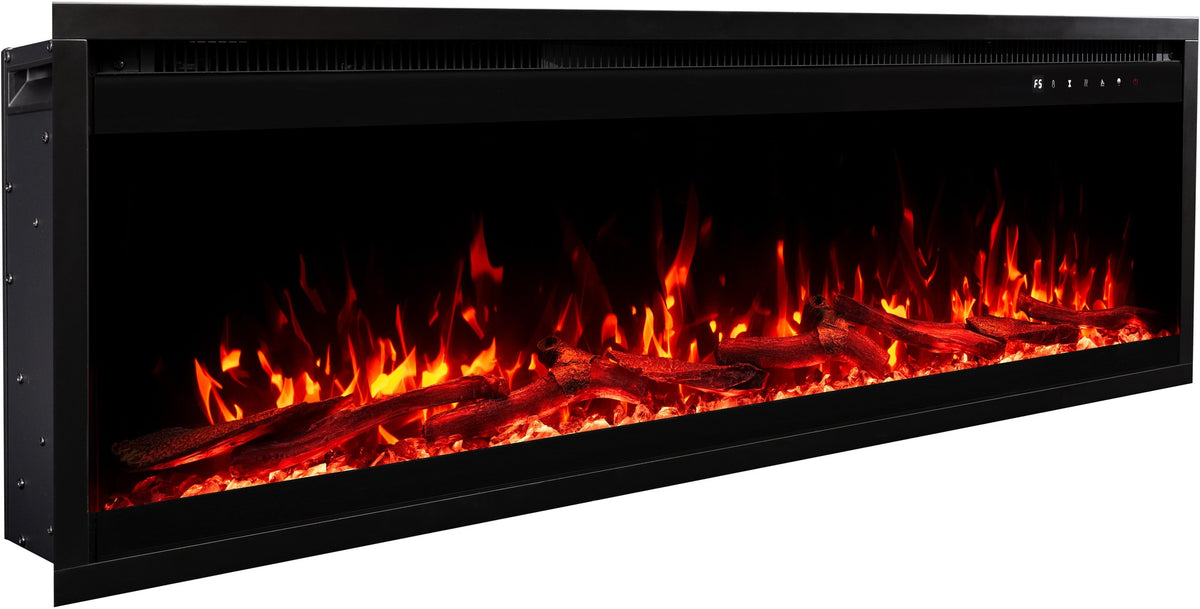 Lareira Elétrica de Parede Royal Pro - Preto - 180 cm