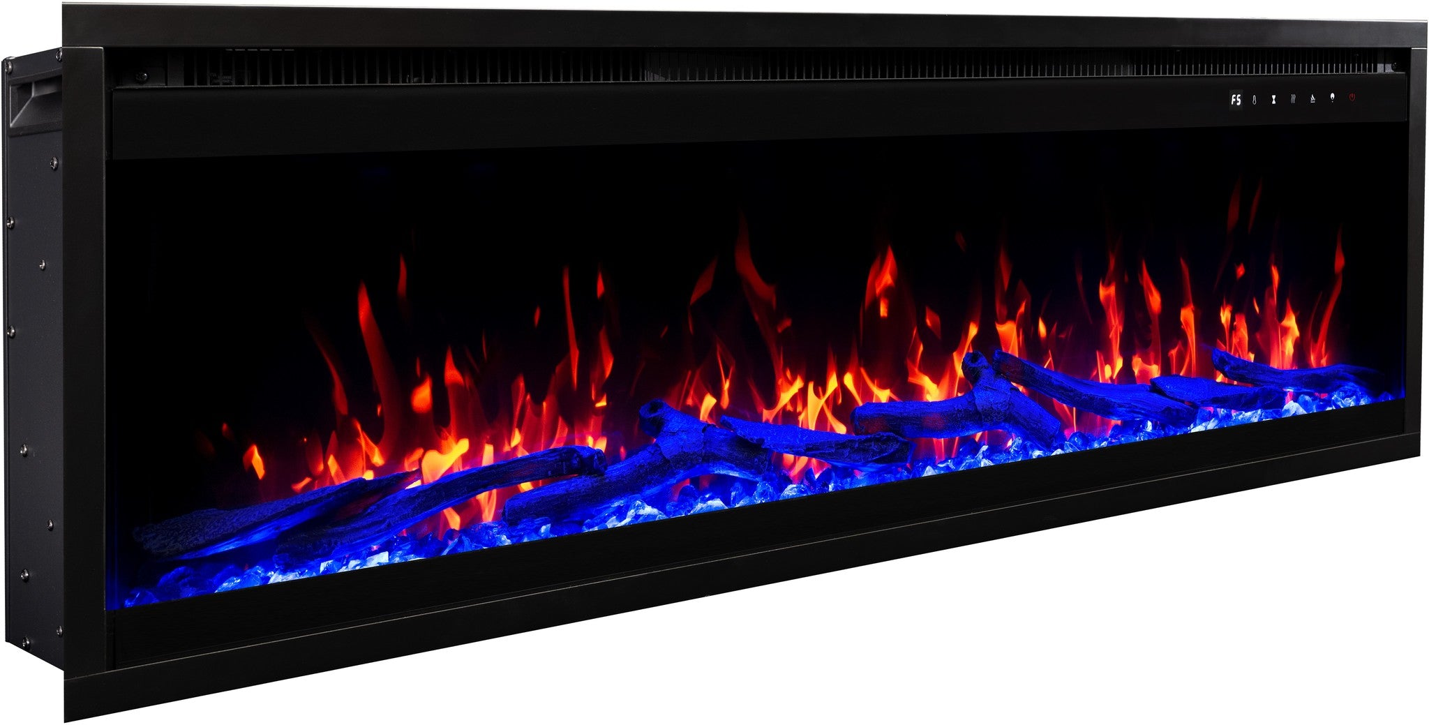 Lareira Elétrica de Parede Royal Pro - Preto - 180 cm