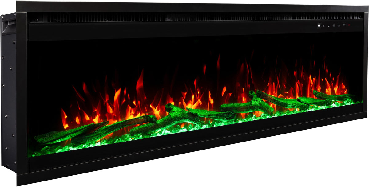 Lareira Elétrica de Parede Royal Pro - Preto - 180 cm