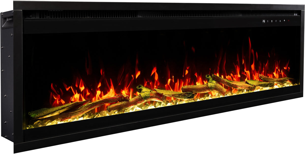 Lareira Elétrica de Parede Royal Pro - Preto - 180 cm