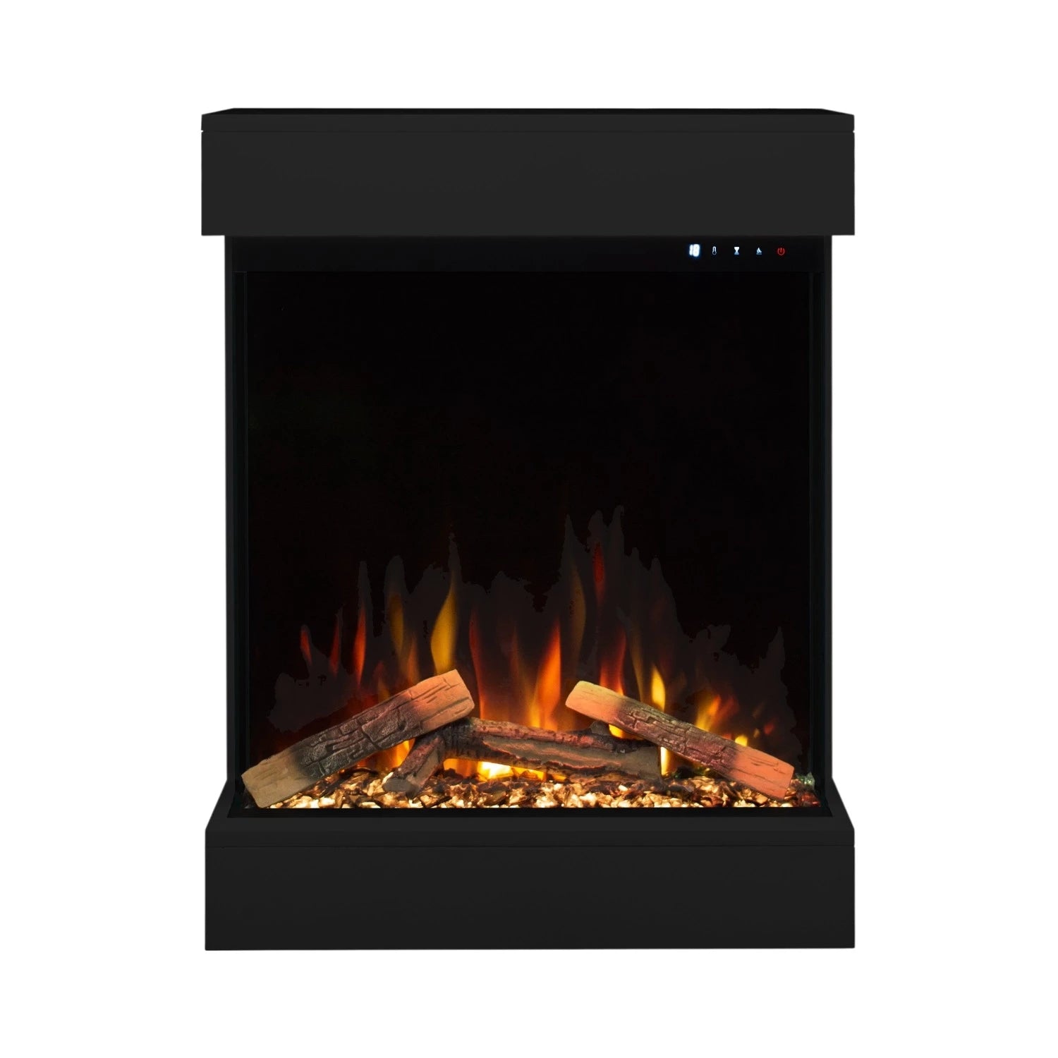 Dame Black Electric Fireplace | Sleek Design & 1.5 kW Heat Output