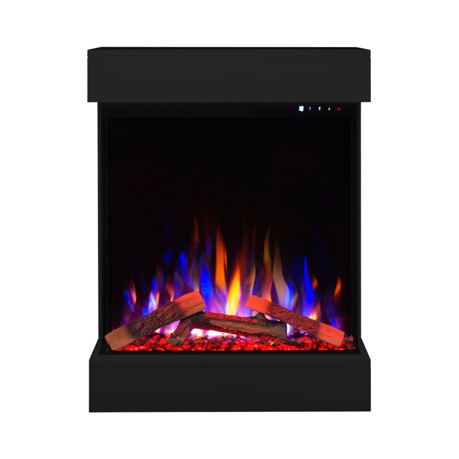 Dame Black Electric Fireplace | Sleek Design & 1.5 kW Heat Output
