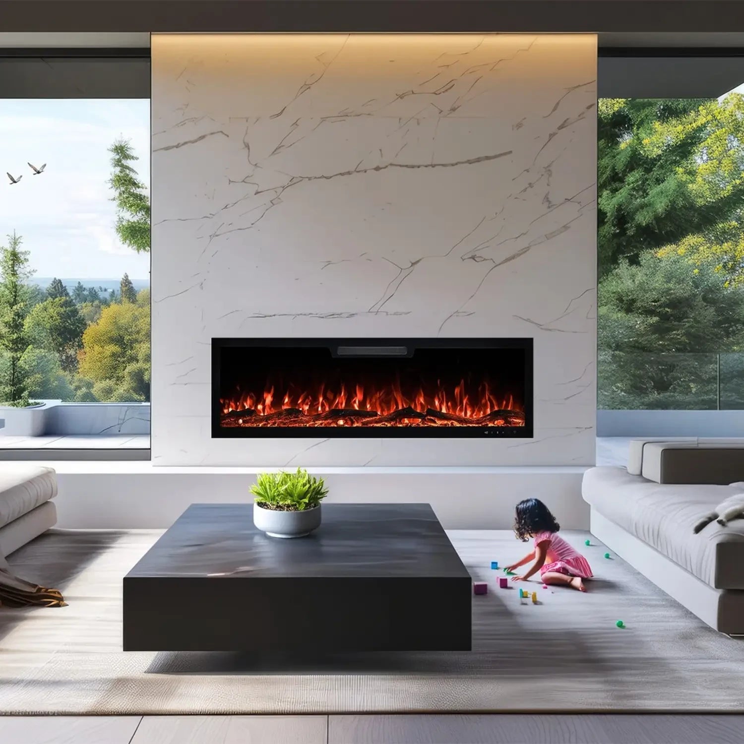 Lareira elétrica Aflamo Elite 127 cm
