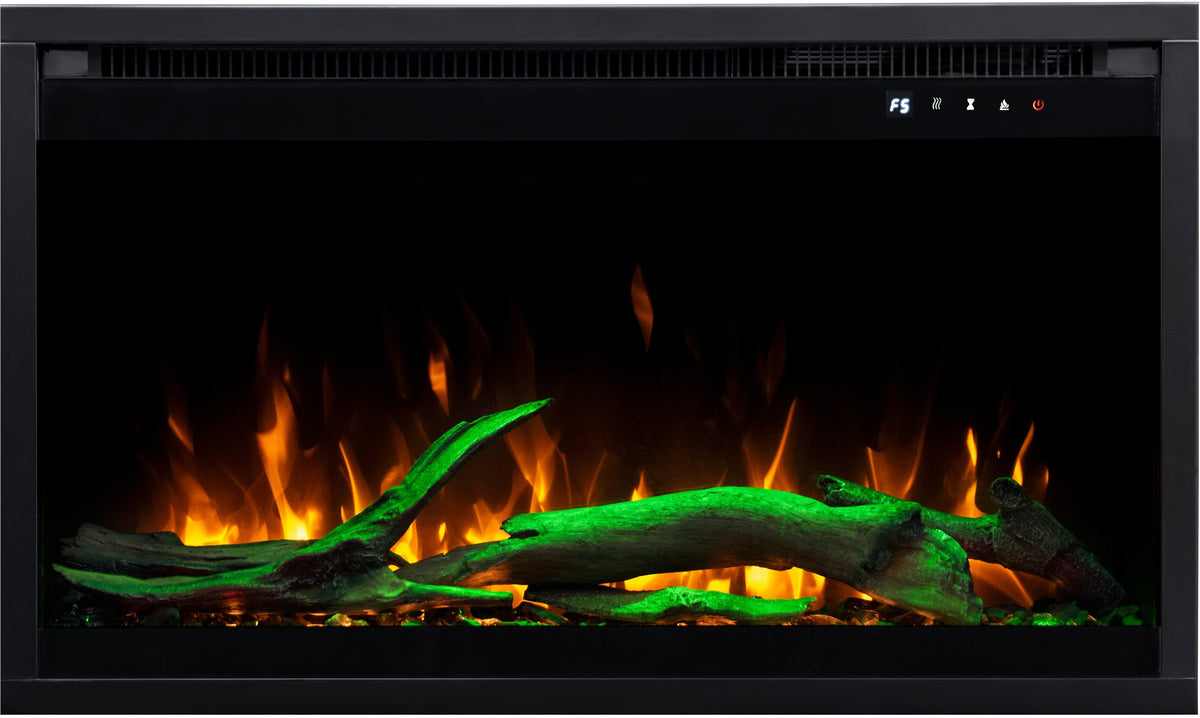 Inserto de Lareira Elétrica 3D Aflamo 35\" (90 cm)
