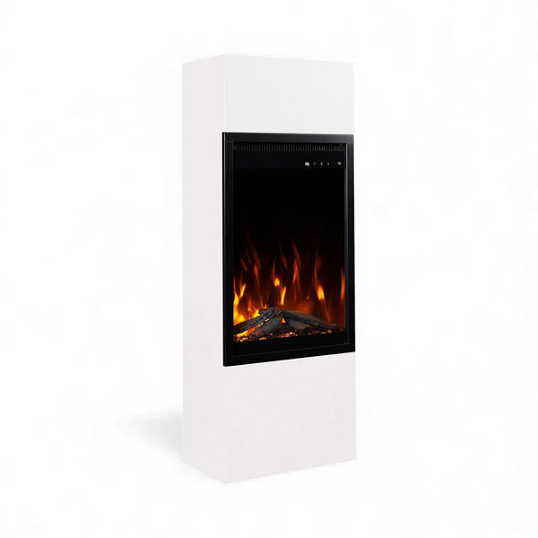 Milos 40 White – Freestanding Electric Fireplace
