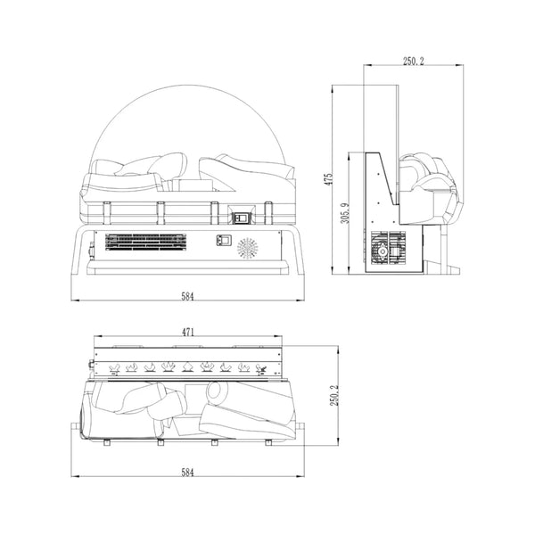 Spark - Freestanding electric fireplace basket