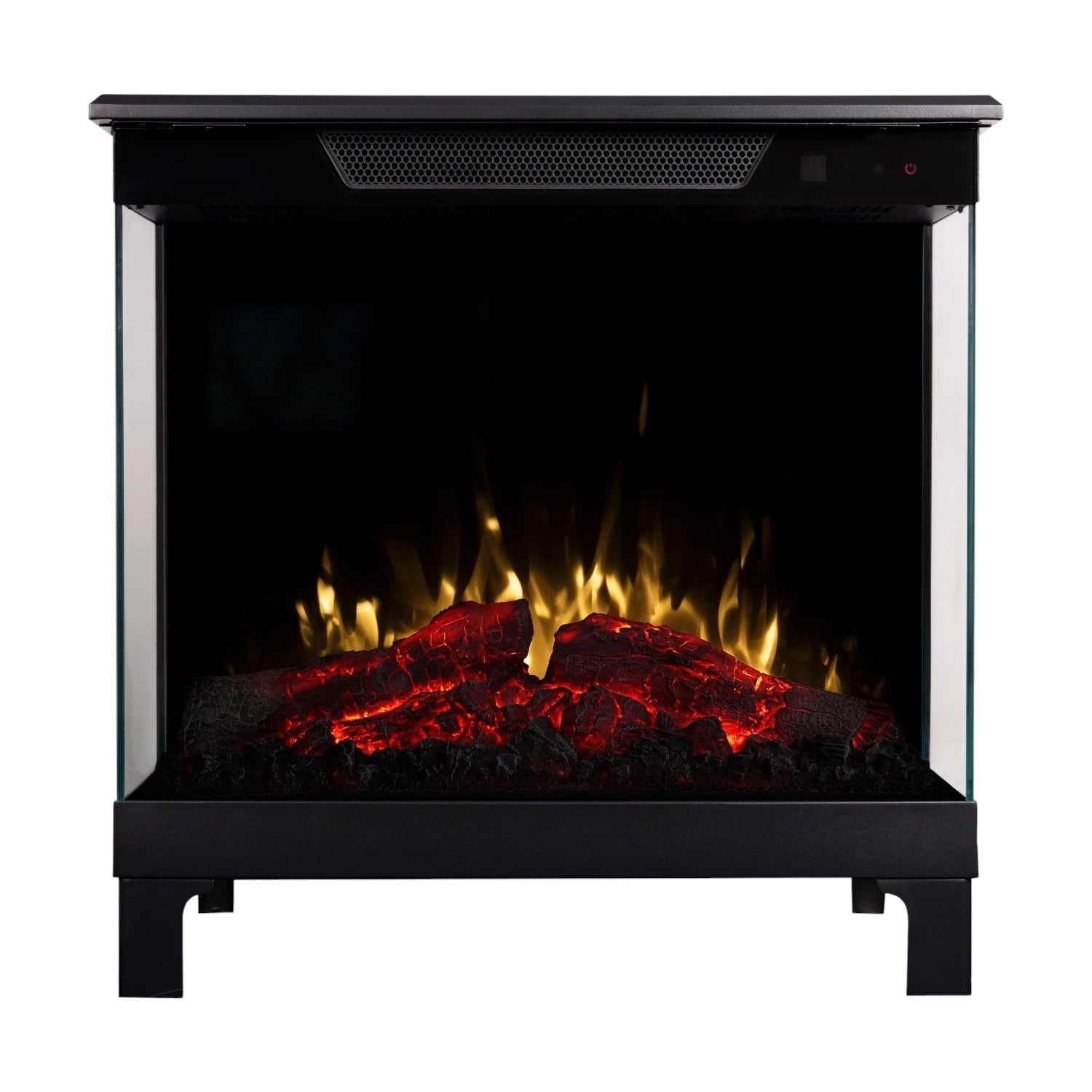 Tower 61 – Freestanding Electric Fireplace with 3-Sided Flame View