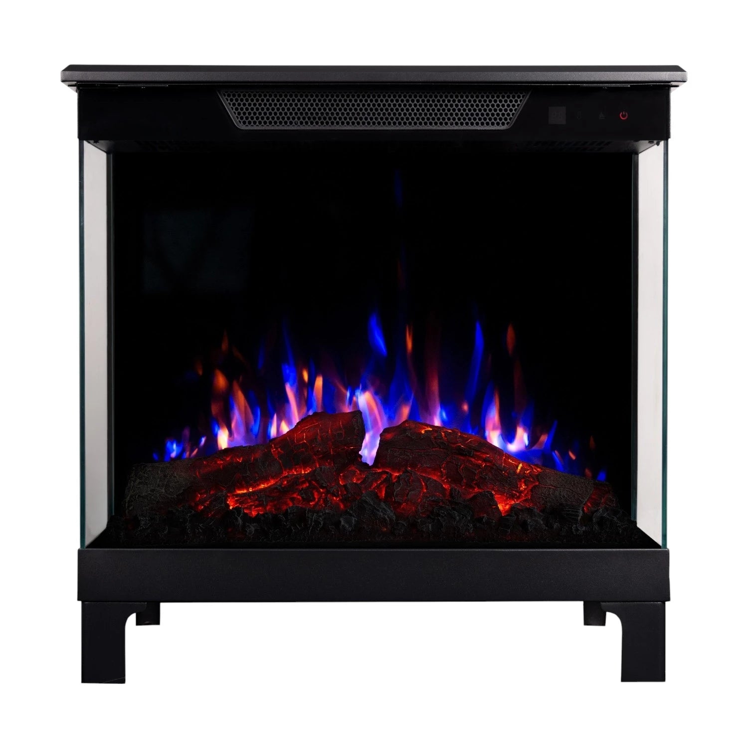 Tower 61 – Freestanding Electric Fireplace with 3-Sided Flame View