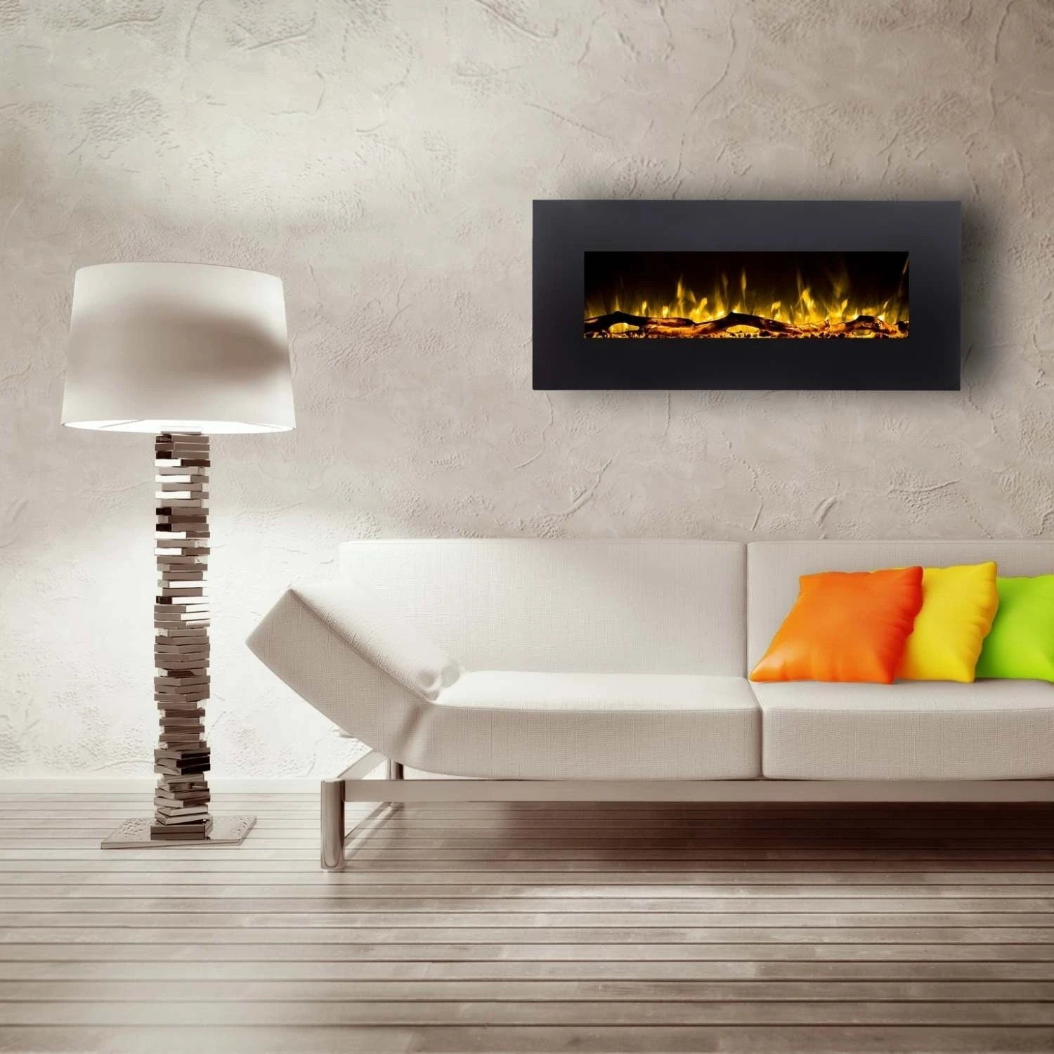 Aflamo Albion 110 cm Lareira Elétrica Preto