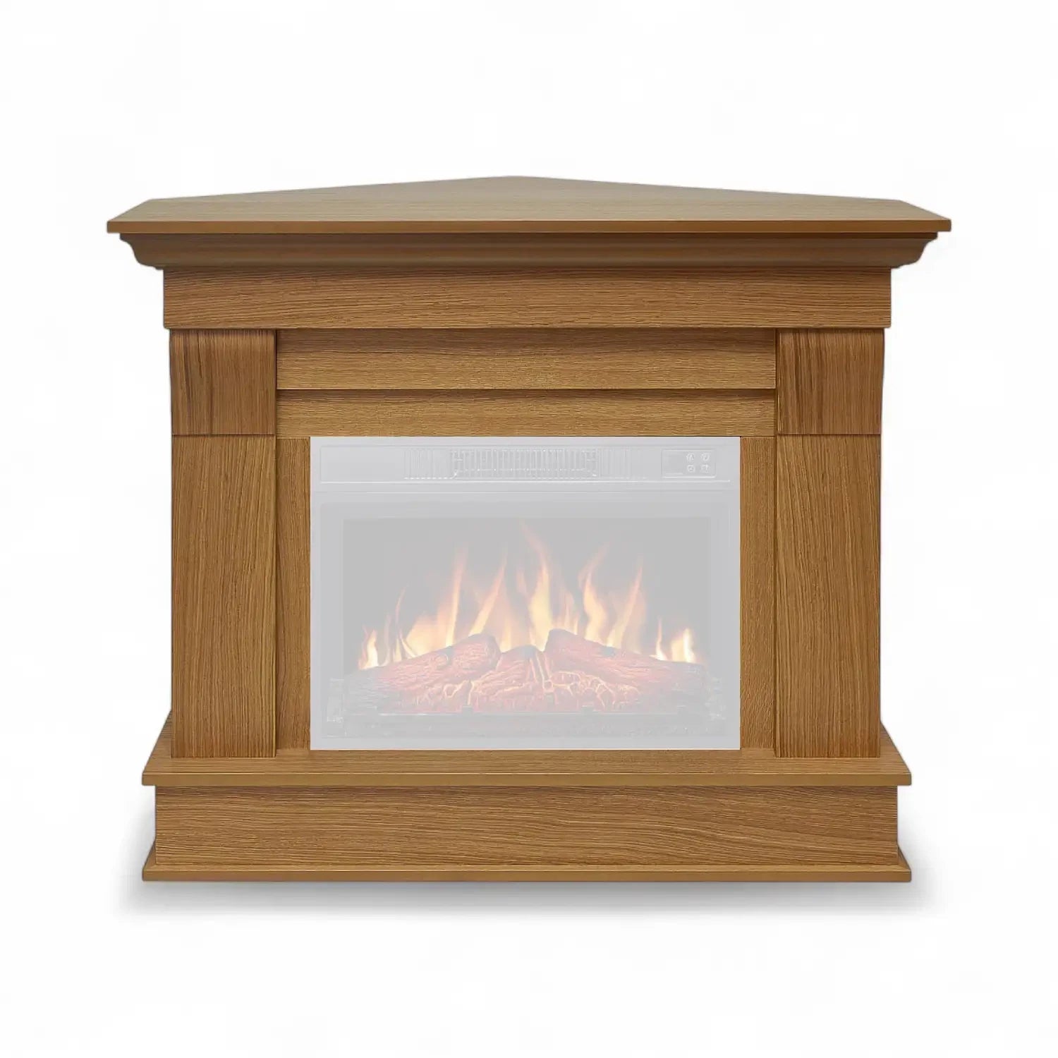 Albion Corner Fireplace Mantel – Light Oak (Frame Only)
