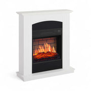 Collins AF18B Electric Fireplace – White Mantel with 18" Insert
