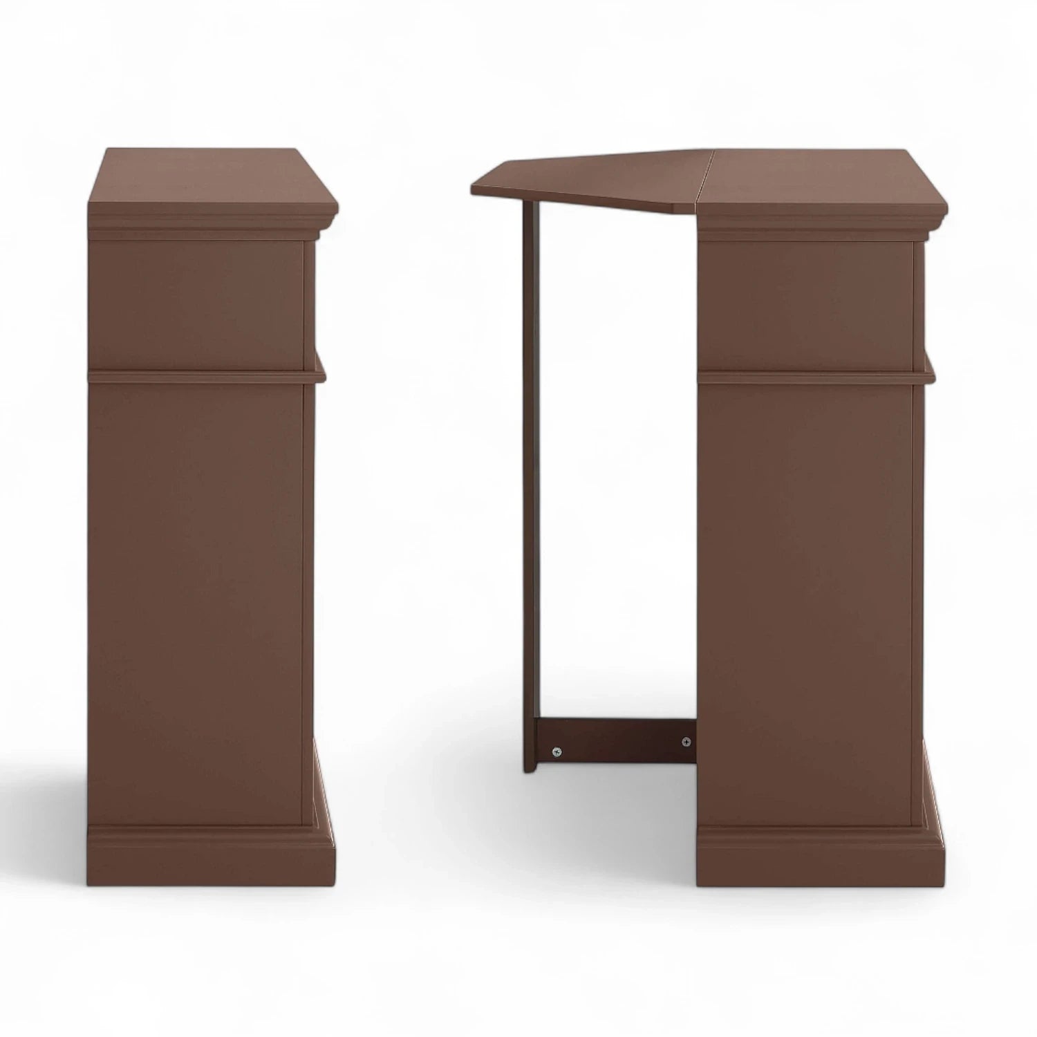 Linz 2-in-1 Electric Fireplace – Brown