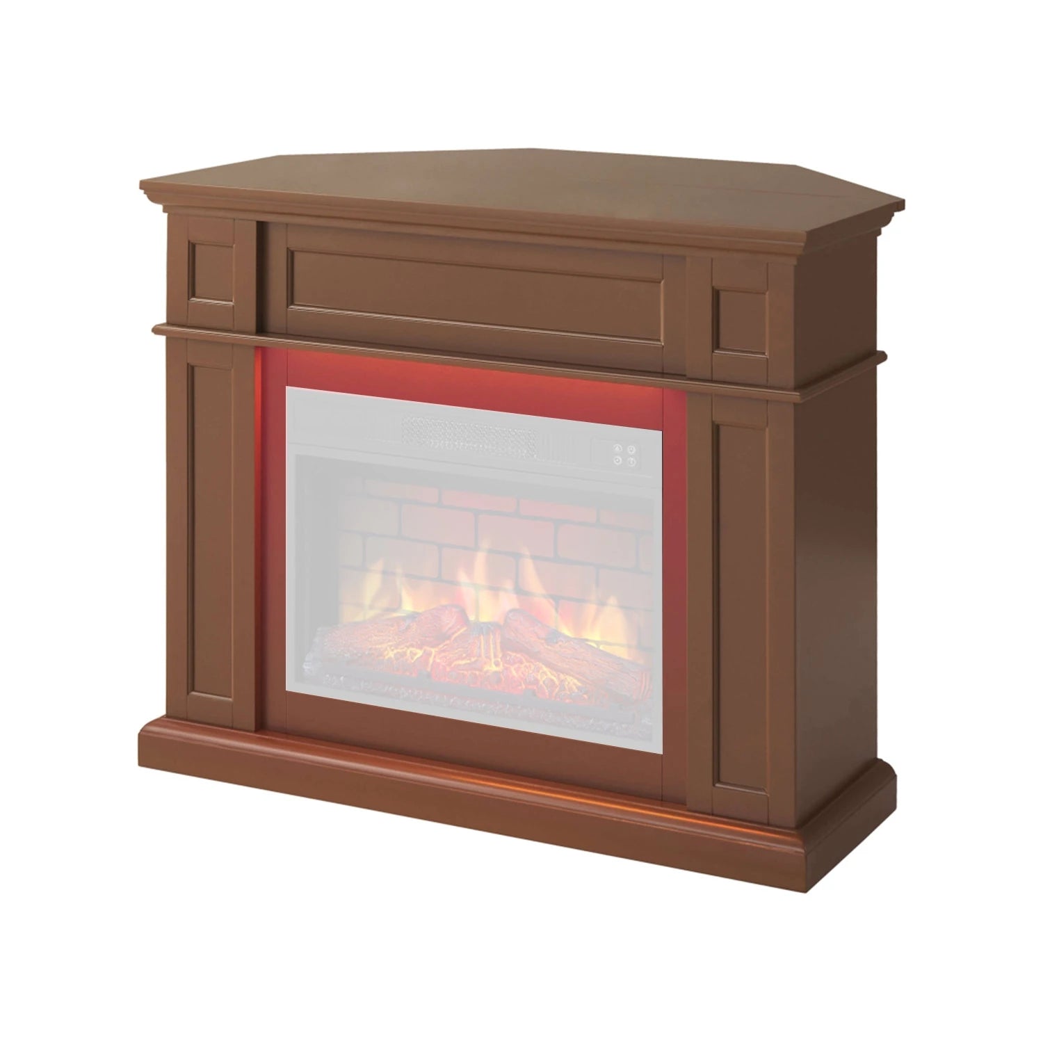 Linz Universal 2-in-1 Mantel Frame - Brown (Frame Only)