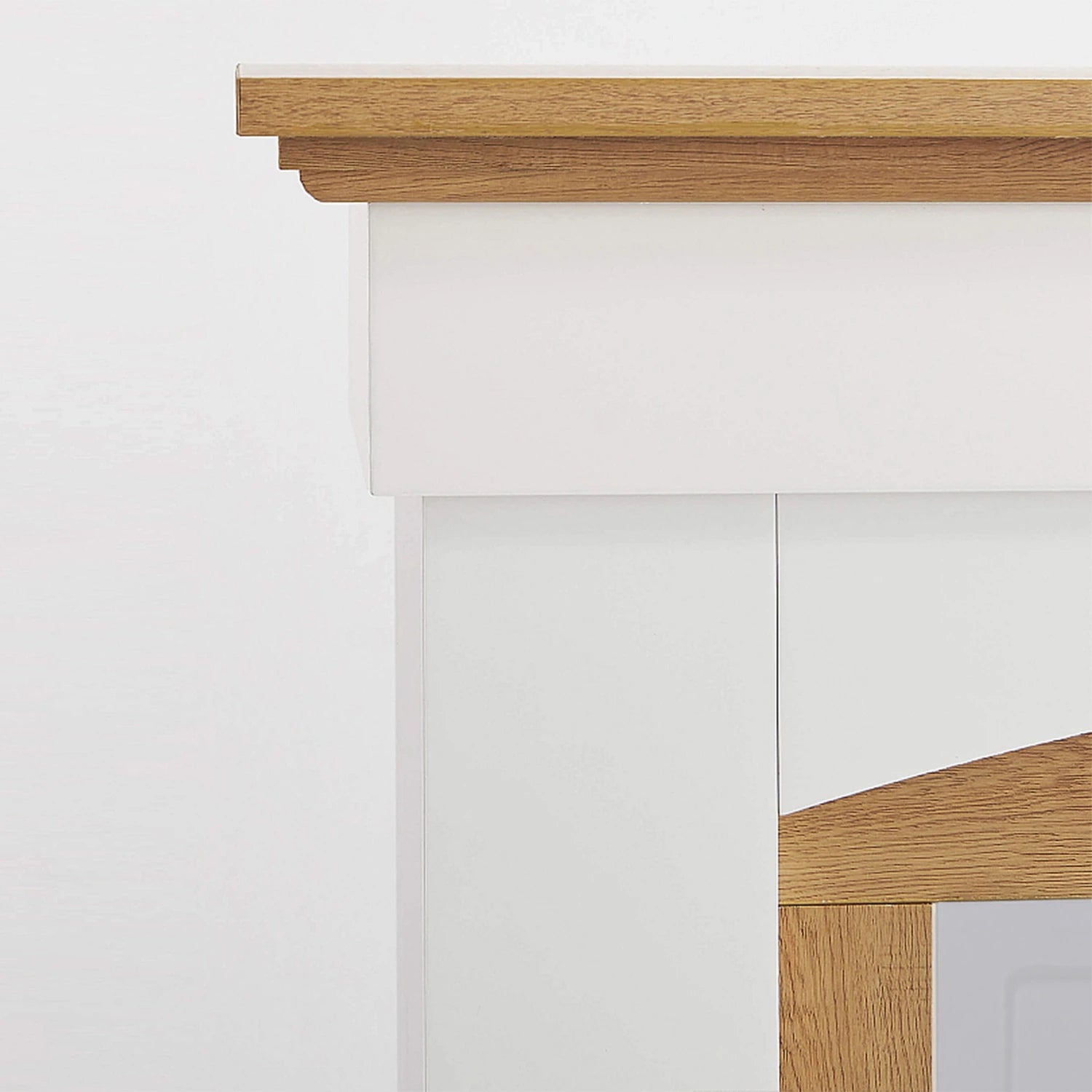 Woodley Fireplace Mantel – White / Natural Oak (Frame Only)