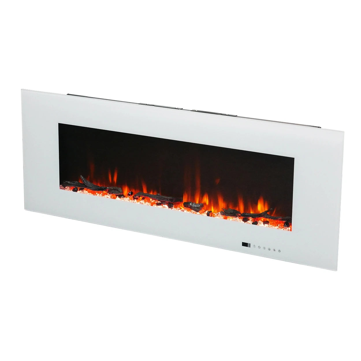 Azurite Electric Fireplace - White - 127 cm