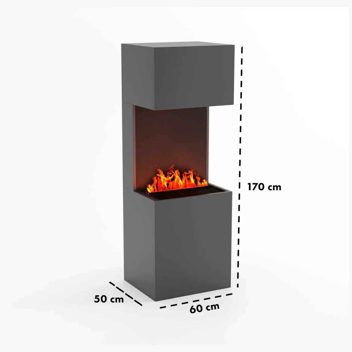 Beethoven Cinza - OMC 600 | Lareira a Vapor de Água Independente