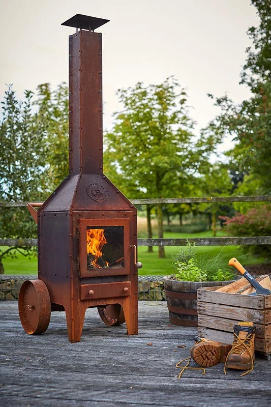 Bijuga Rusty Steel Garden Fireplace