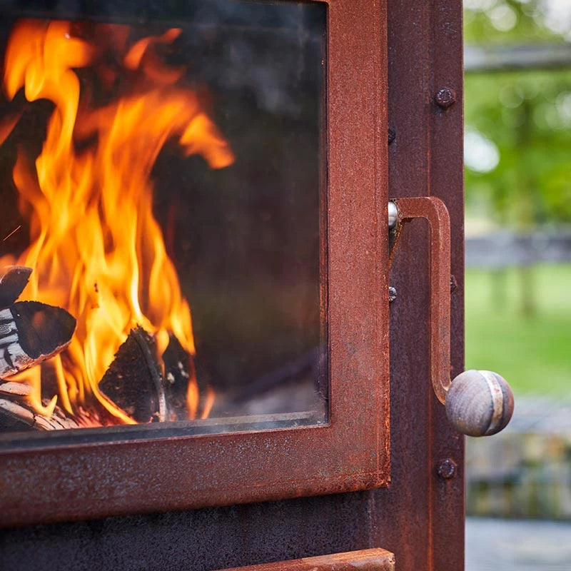 Bijuga Rusty Steel Garden Fireplace