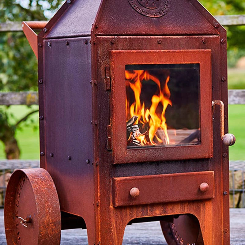 Bijuga Rusty Steel Garden Fireplace