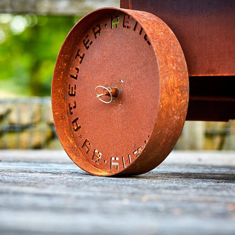 Bijuga Rusty Steel Garden Fireplace