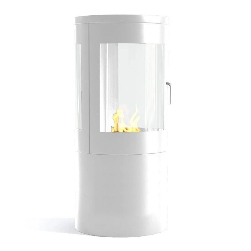 Columbus White - Bioethanol Stove with 360 view