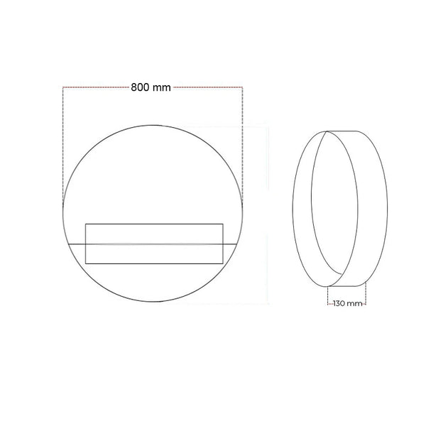 Delaware XL black - Ø80 cm