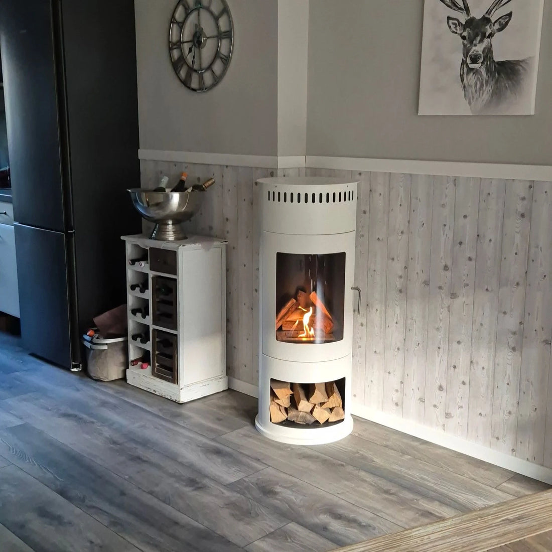 Washington White - Bioethanol Wood-burning Stove