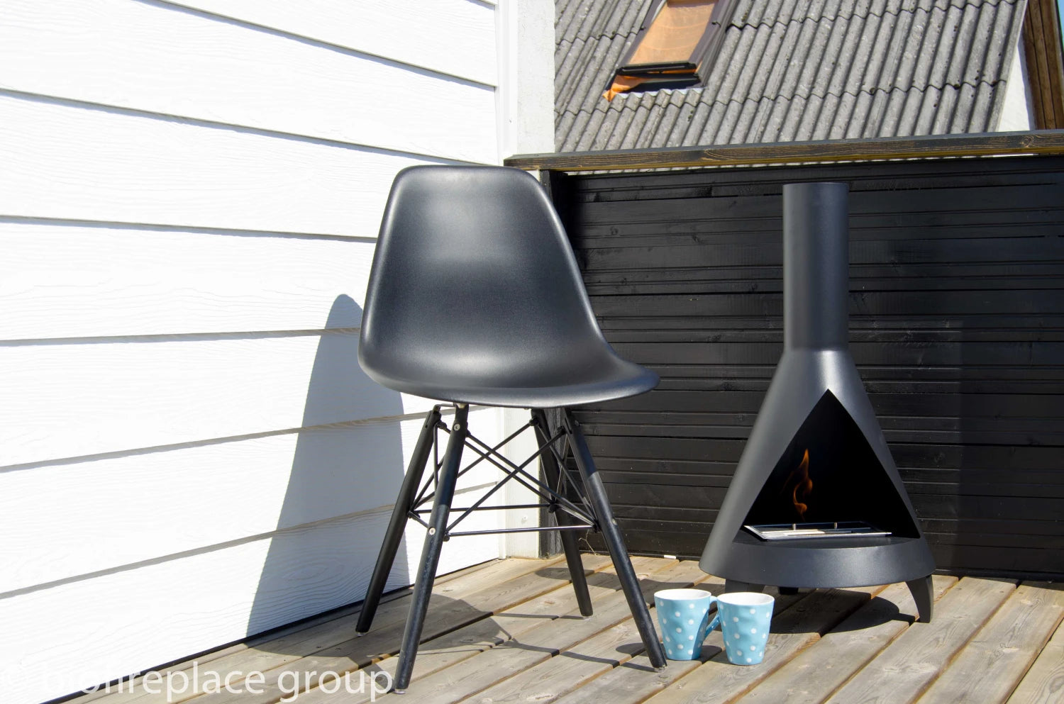 Salem - Steel Bio Fire in Wood Burner Design