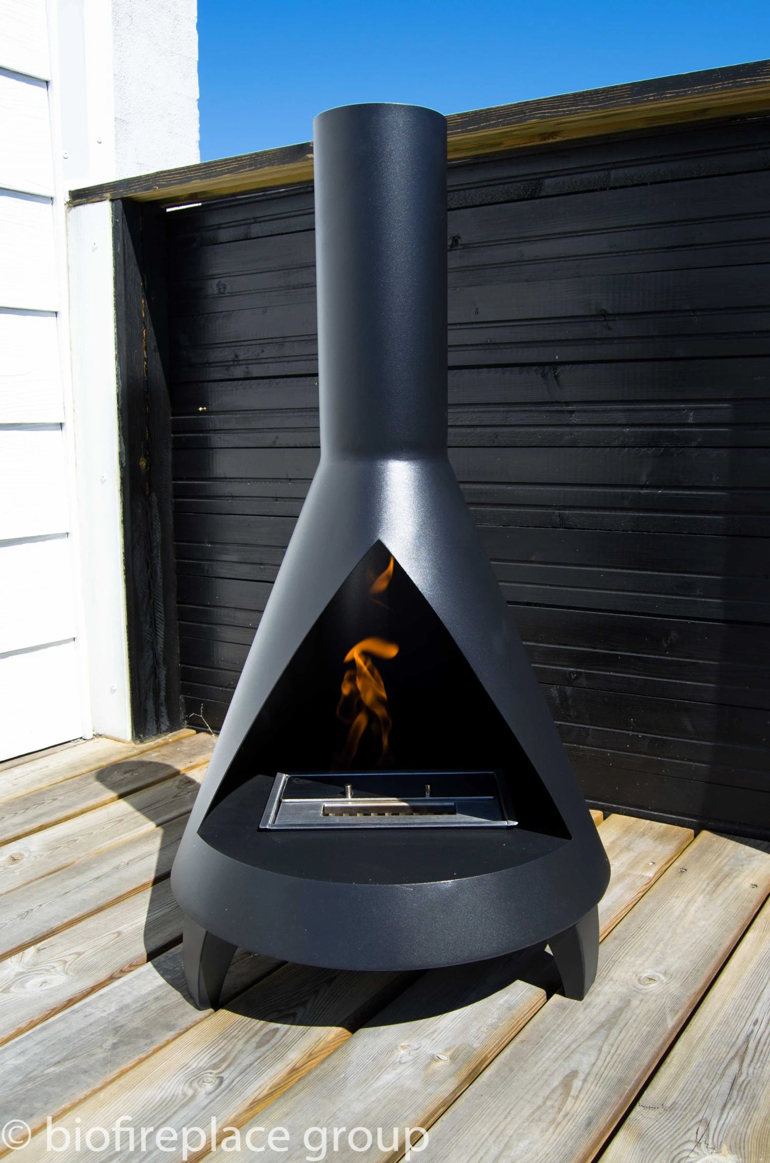 Salem - Steel Bio Fire in Wood Burner Design