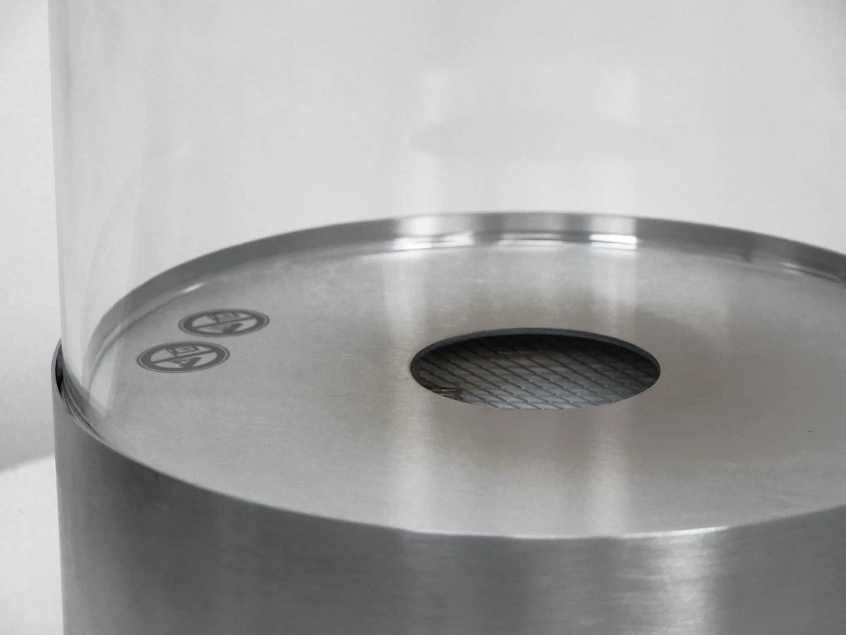 Southwark Round Tabletop Bioethanol Fireplace - Steel