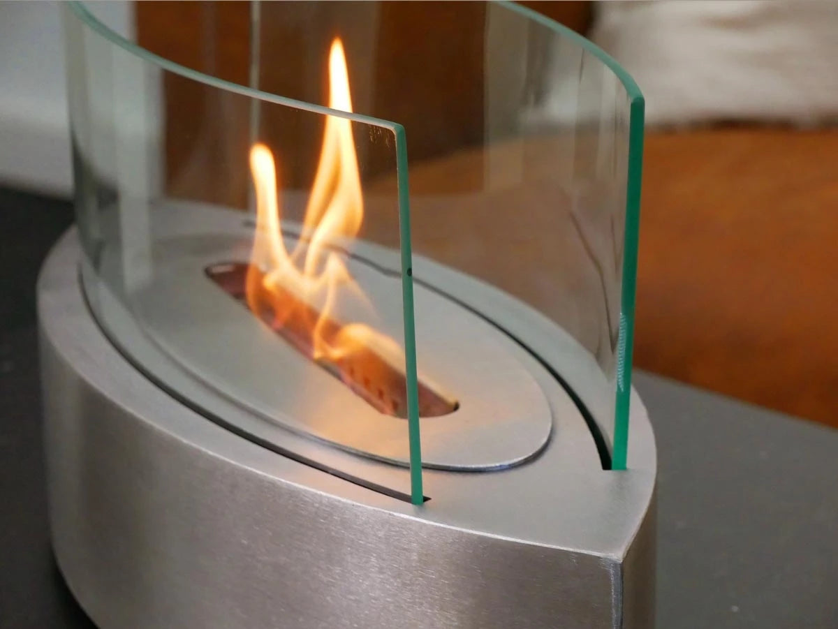 Lareira de Bioetanol Oval de Mesa - Aço