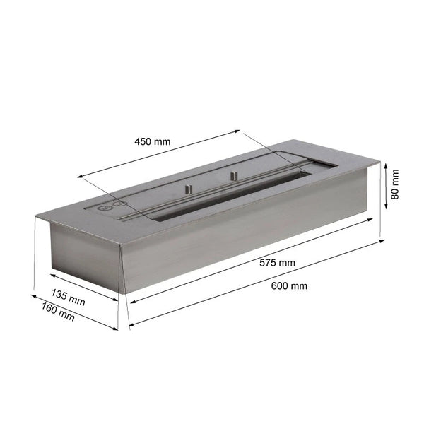 Superior 3,5L Ethanol Burner (W: 60 cm)